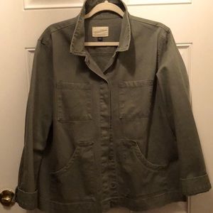 Sage green utility jacket snap closure.  Awesome condition. Worn three times